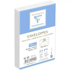 Clairefontaine 500x Umschl 90x140 weiss 120g- Weiß 9411C