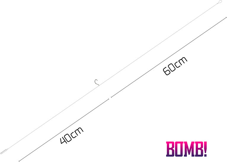 Bas de ligne carnassier Delphin BOMB! D-SHOT 1m/#1/0/0,26mm/5pcs Beige, Purple, Gray 1m/#1/0/0,26mm/5pcs