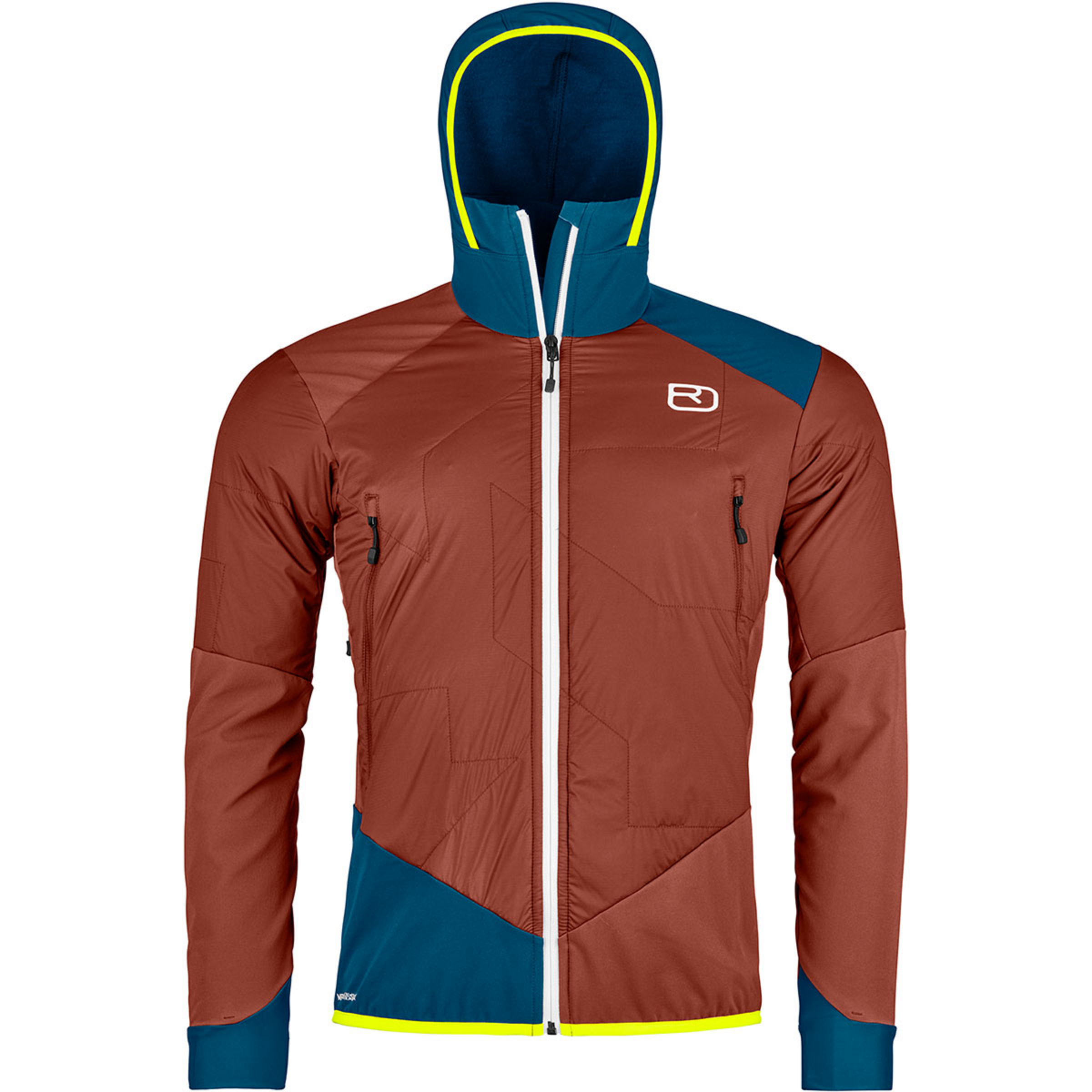 Ortovox SW Col Becchei Hybrid Herren Isolationsjacke orange Größe XL Trekking Hautfreundlich Wasserabweisend