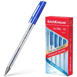 Kugelschreiber 0,26mm 12er Pack Blau - Kulis Kulischreiber Stifte Schreibstifte für Schule & Bürobedarf - Ultra-10