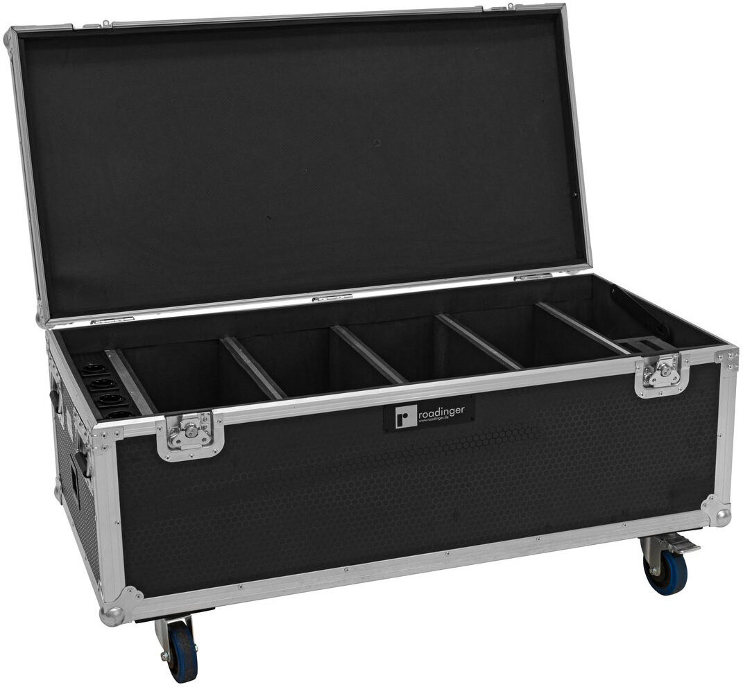 Roadinger Flightcase 4x Akku Multiflood Ip 18x10w Rgbw Wash Crmx Mit Ladefunktion