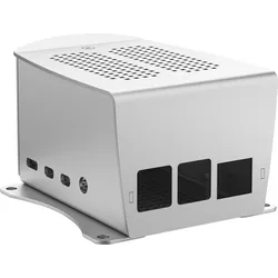 RPIC RSP3HMEL - Gehäuse für Raspberry Pi 4, Alu, silber, Lasche