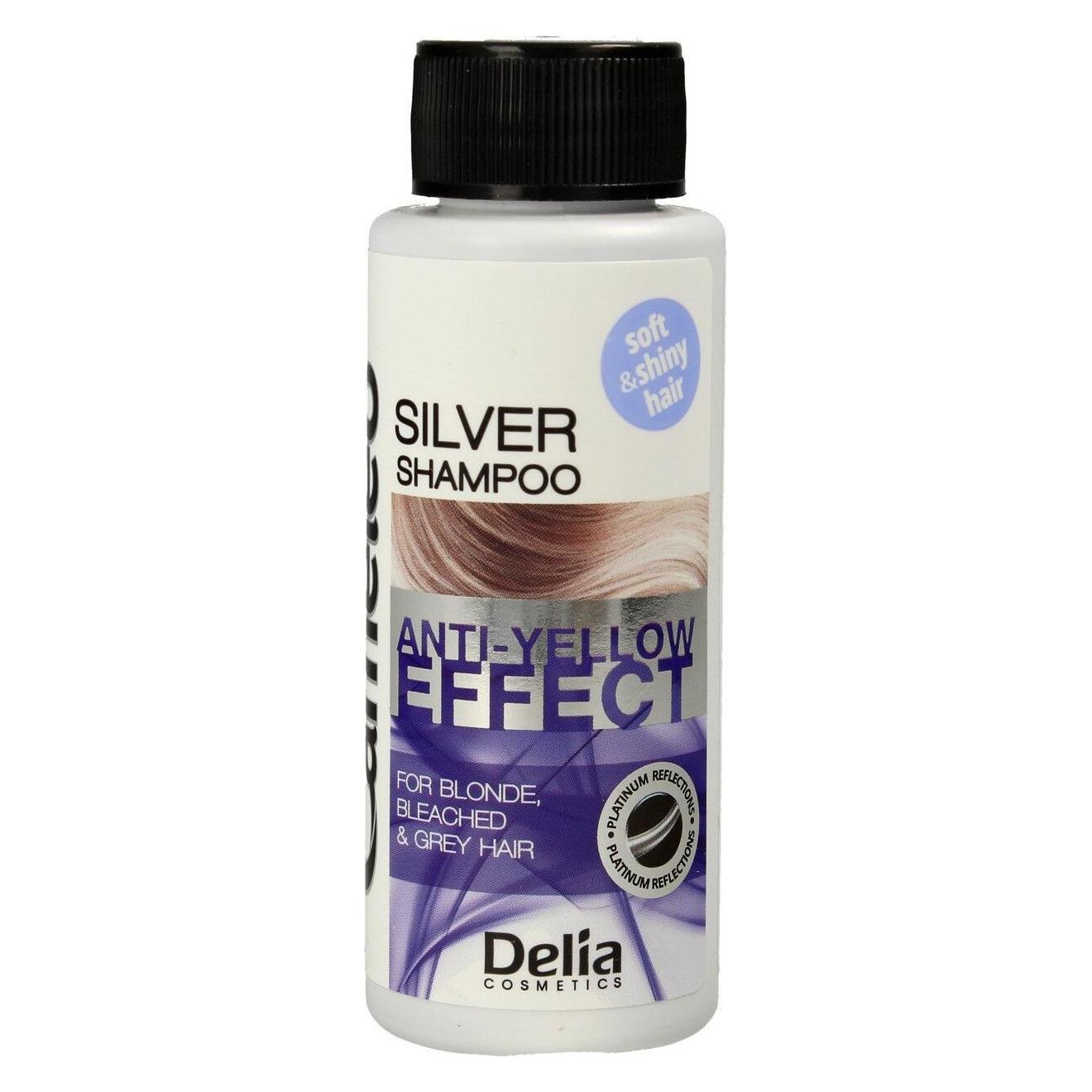 Delia Cosmetics Cameleo Silver Shampoo für blondes und graues Haar (Flüssiges Shampoo, 50 ml) (736957)