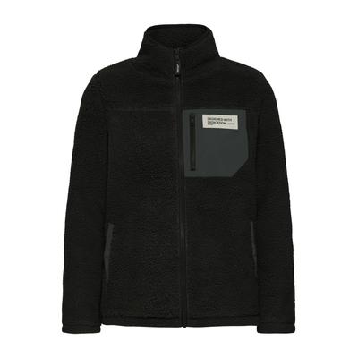 Plüschjacke OXMO "Plüschjacke OXAbby", Damen, Gr. XL, schwarz (meteorite), Obermaterial: 100% Polyester PES., Jacken