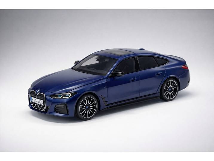 BMW Modellauto BMW i4 M50 1:18 Miniatur Modellauto Modellfahrzeug Miniaturauto, (1-tlg)