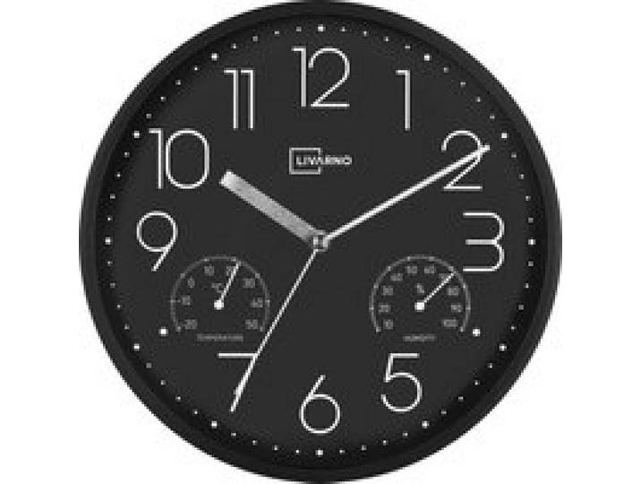 LIVARNO® Horloge murale avec thermomètre et hygromètre (noir)