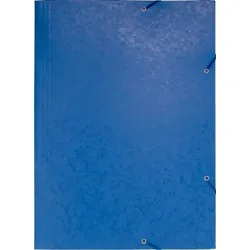 Exacompta Sammelmappe/Eckspannermappe A3 600g Manila blau m. 3 Klappen u. Gummiband