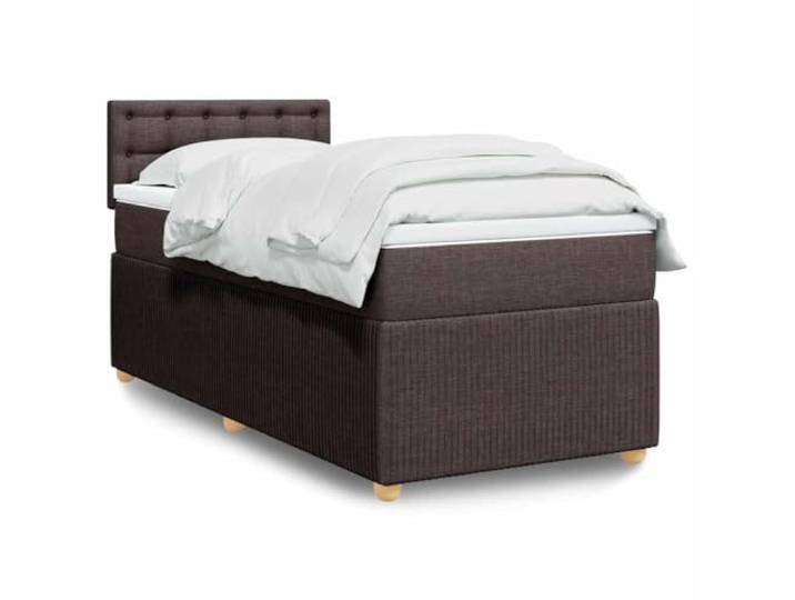 RJPLMFV Lattenrost mit Matratze, Dunkelbraun, 90 x 190 cm Individuelle Taschenfedern, atmungsaktives Polyestergewebe, abnehmbarer Bezug, waschbar, reduziert die Übertragung der