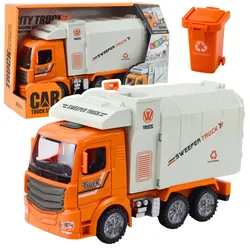 Müllwagen, Stadtlichter, Geräusche, Orange