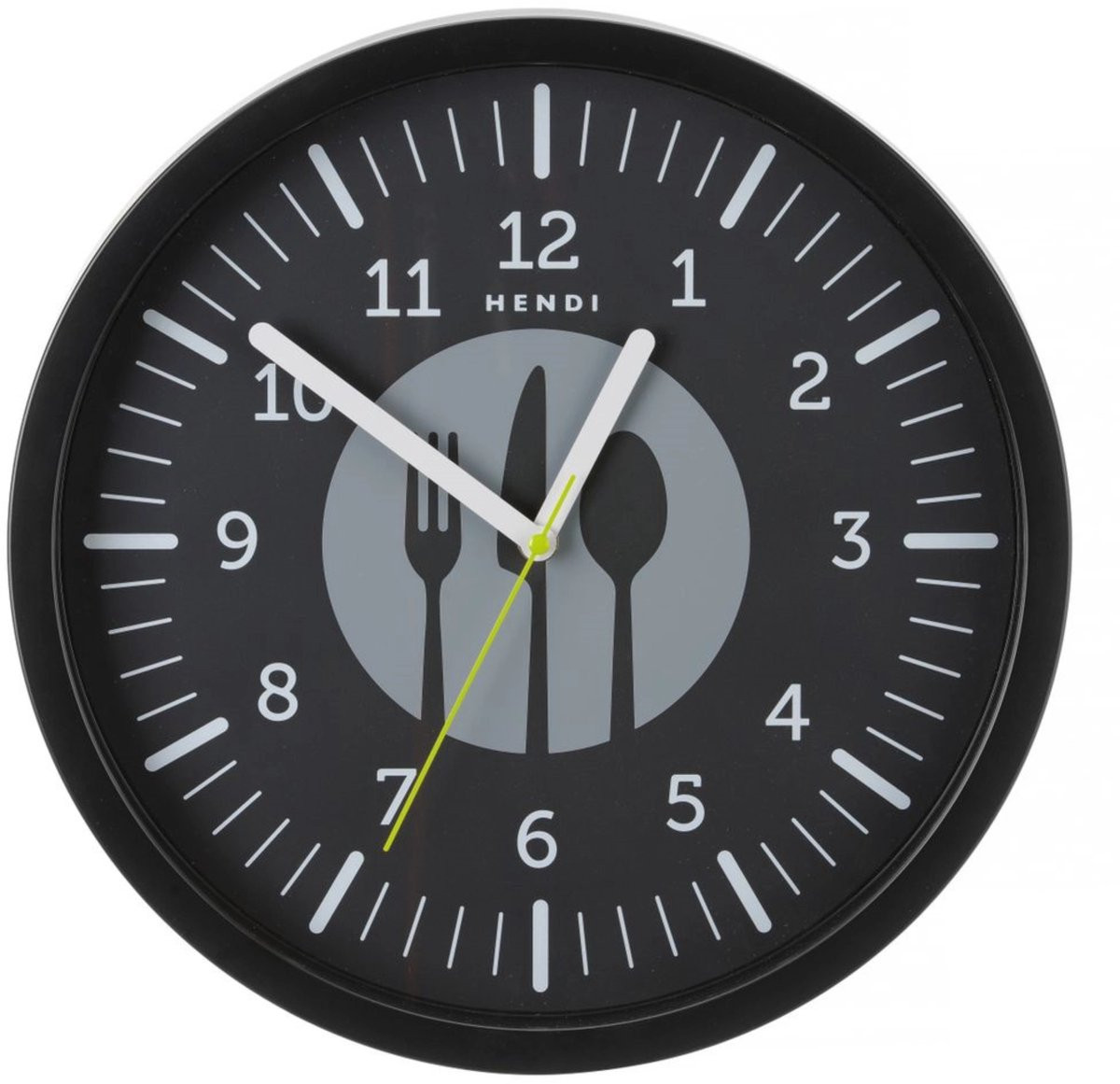 HENDI Stijlvolle wandklok zwart ⌀356 mm
