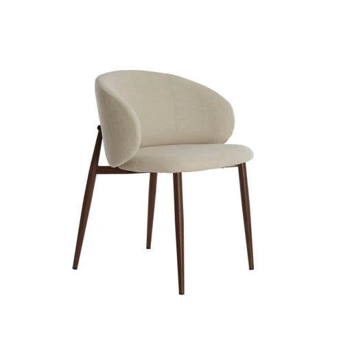 Light & Living eetkamerstoel Aloka beige wit textiel modern
