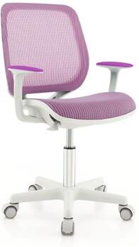 Costway Swivel Mesh Children Computer Chair with Adjustable Height-Purple