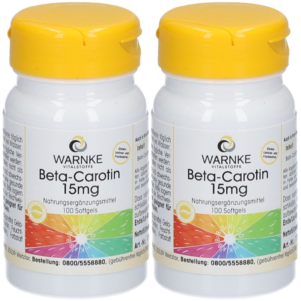 Beta Carotin Kapseln 15 mg 2x 2x100 St