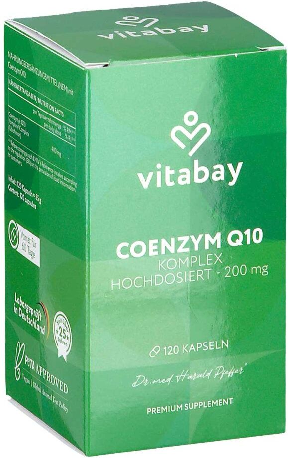 Vitabay Coenzym Q10 Ubichinon Komplex 200 Mg Vegan Kapseln