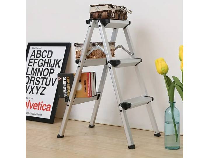 Escabeau pliant Double face en aluminium léger, escabeau domestique Portable antidérapant, tabouret à cadre A pour usage intérieur et domestique