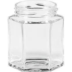 24x Dosen-Zentrale Sechseckglas, Einmachgläser