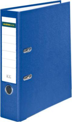 Schäfer Shop Select Ordner, DIN A4, Rückenbreite 80 mm, Polypropylen und Recyclingpapier, blau