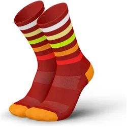Incylence, Unisex, Sportsocken, Running Levels (35 - 38), Schwarz, Rot