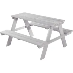 roba Kinder-Outdoor-Sitzgruppe »Picknick for 4« - 89x84,5x50cm - grau -