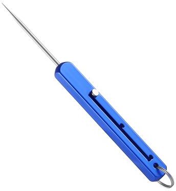 Modern Mode Marketplace Retractable Titanium Toothpick Keychain Portable Fruit Pick blue