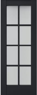 SARTODOORS Veregio 7412 Antracite Wood Door Slab with Frosted Glass