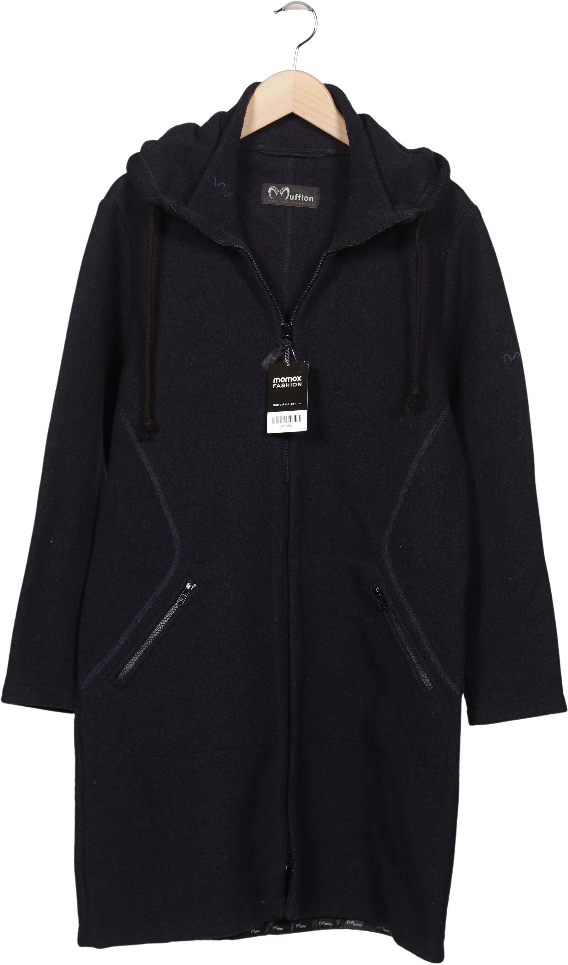 Mufflon Damen Mantel, Marineblau, Gr. M, Merino - Second Hand