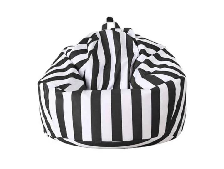 MKYYIOED Sitzsackbezug Outdoor Bean Bag Pouf Cover Kein Füllstoff im Inneren(Black,D100cm-cover-adults)