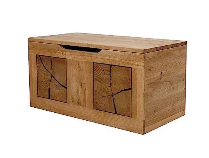 möbelando Truhenbank >KM-0660< in braun aus Wildeiche massiv geölt - 80x40x40cm (BxHxT)