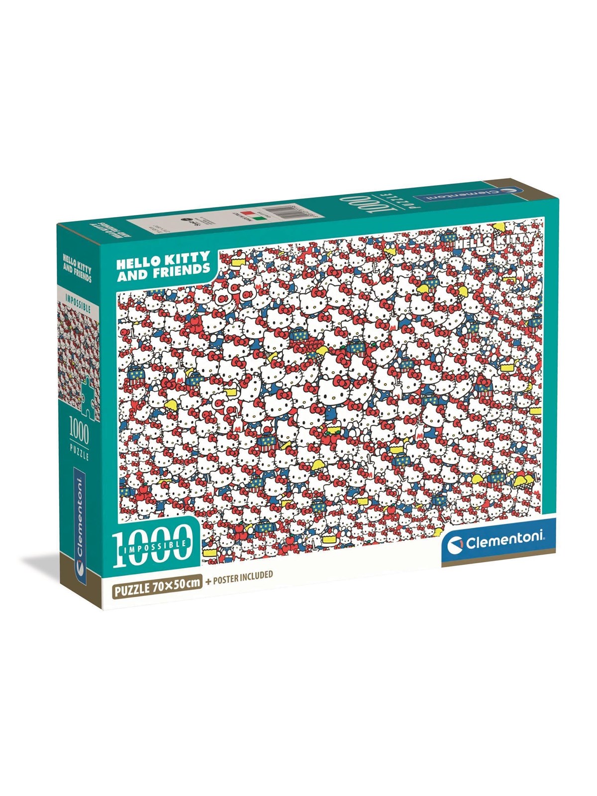 Clementoni Puzzle Impossible Hello Kitty - Compact Box 1000 pieces 2D Puzzles