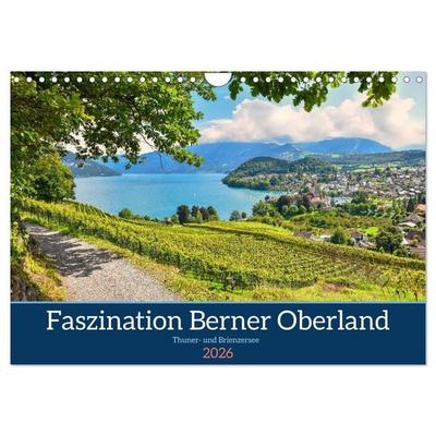 Faszination Berner Oberland - Thuner- und Brienzersee (Wandkalender 2026 DIN A4 quer), CALVENDO Monatskalender