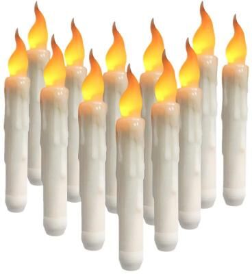 Inspired Living Hanging Window Candles With Suction Cup Warm Flickering LED Flameless Window Decor 12pc Candle
