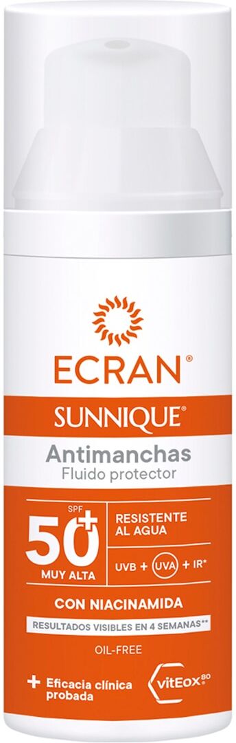 Ecran Fluido Protector Antimanchas Fps 50+ Sunnique 50 ml .