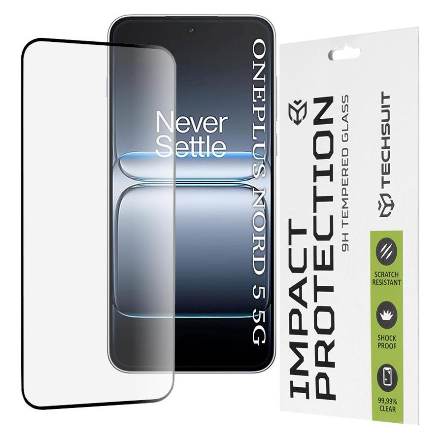 Techsuit - 111D Full Cover / Full Glue Glass - OnePlus Nord 5 - Black (OnePlus Nord 5) (59917913)
