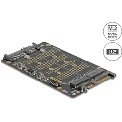 DELOCK Konverter M.2 Key M NVMe SSD > U.2 u M.2 Key B SATA