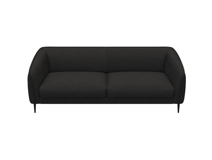 Stilvolles Sofa Fady Stoff Anthrazitgrau B 217.5 cm T 88.5 cm - Sofa