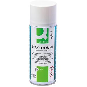 Q-Connect Sprühkleber Quick Mount, KF01071, 400ml, ablösbar, transparent