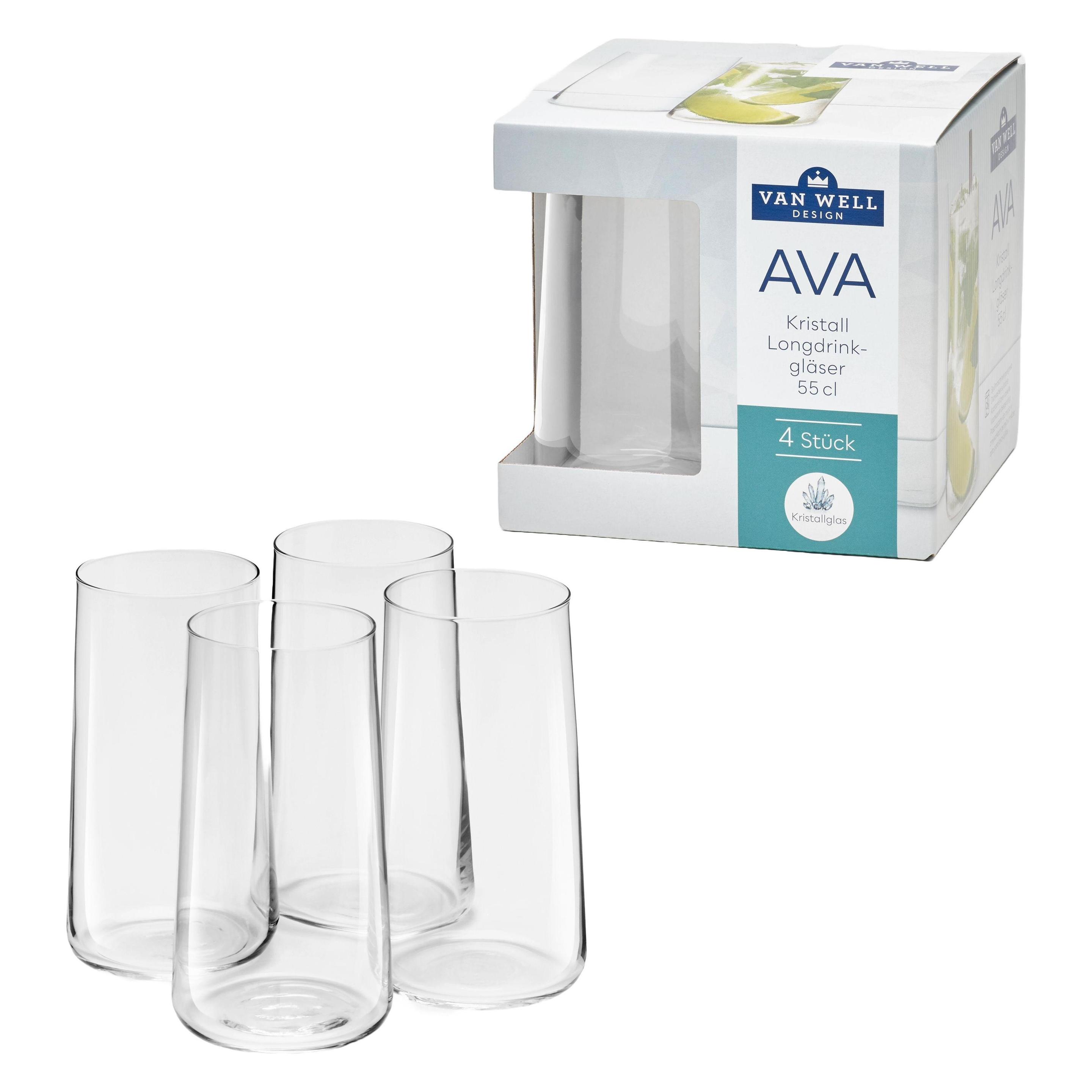 Bormioli Rocco Longdrinkglas Ava 550ml 4St (5.50 dl, 4x, Longdrinkgläser) (4109054)