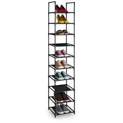 Relaxdays Schuhregal schmal Grau,Schwarz
