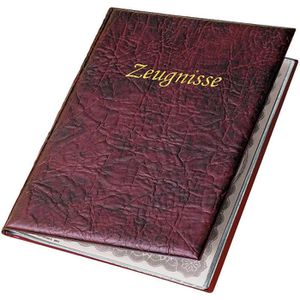 Veloflex Zeugnismappe 4401820 Business, A4, Sichtbuch, weinrot, mit 10 Hüllen