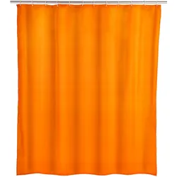 WENKO Anti-Schimmel Duschvorhang Uni Orange
