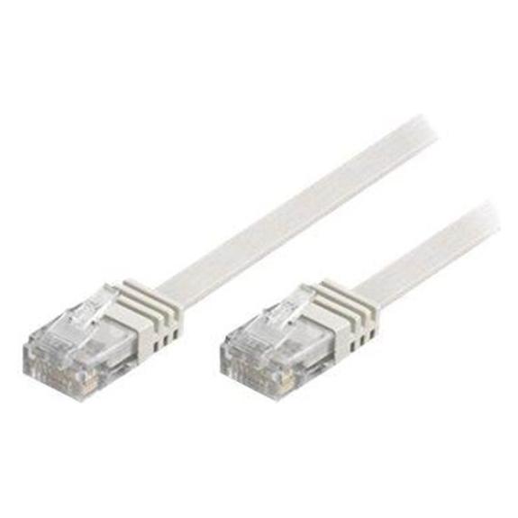 Deltaco Kbl TP-kabel CAT6 U/UTP 20m flat vit (U/UTP, CAT6, 20 m) (TP-620V-FL)