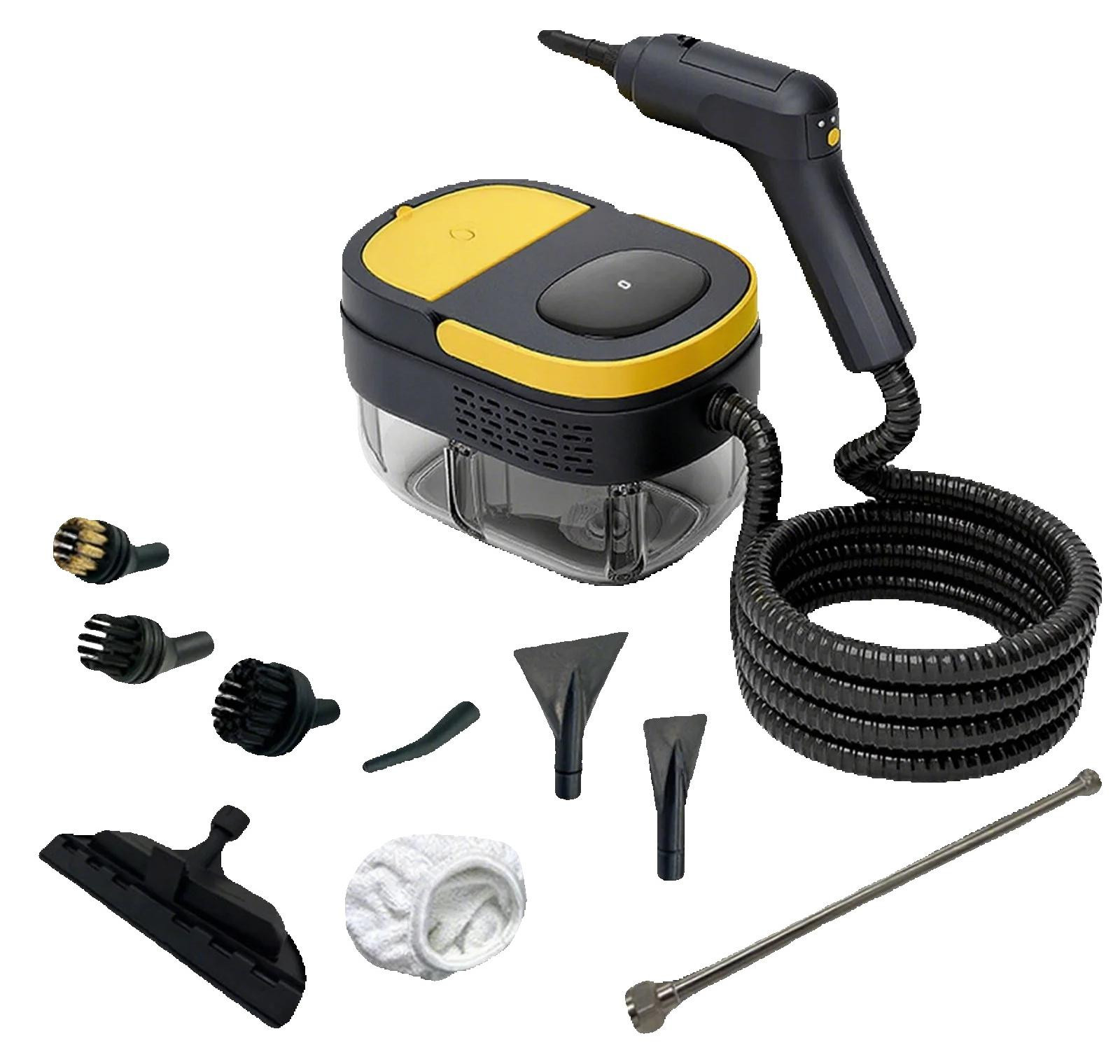 Veelzijdige handheld stoomreiniger met 2500W, geel