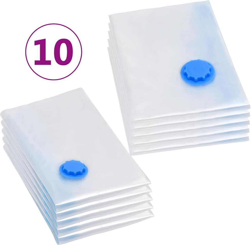 vidaXL Sacs de voyage sous vide Sacs de vêtements 2 tailles 10 pcs