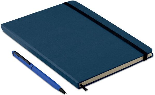 Carnet cadeau entreprise A5 avec stylo NEILO SET bleu