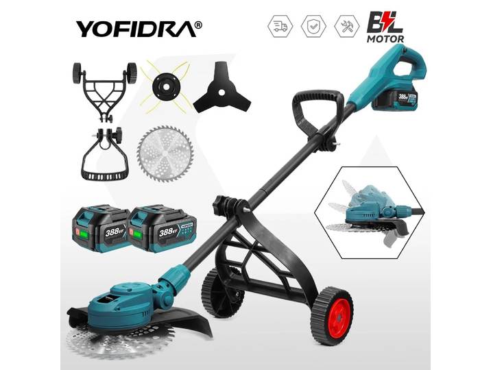 Tondeuse à gazon électrique sans fil YOFIDRA 10 pouces, 58000 tr/min, pliable, outil de jardinage pour batterie Makita