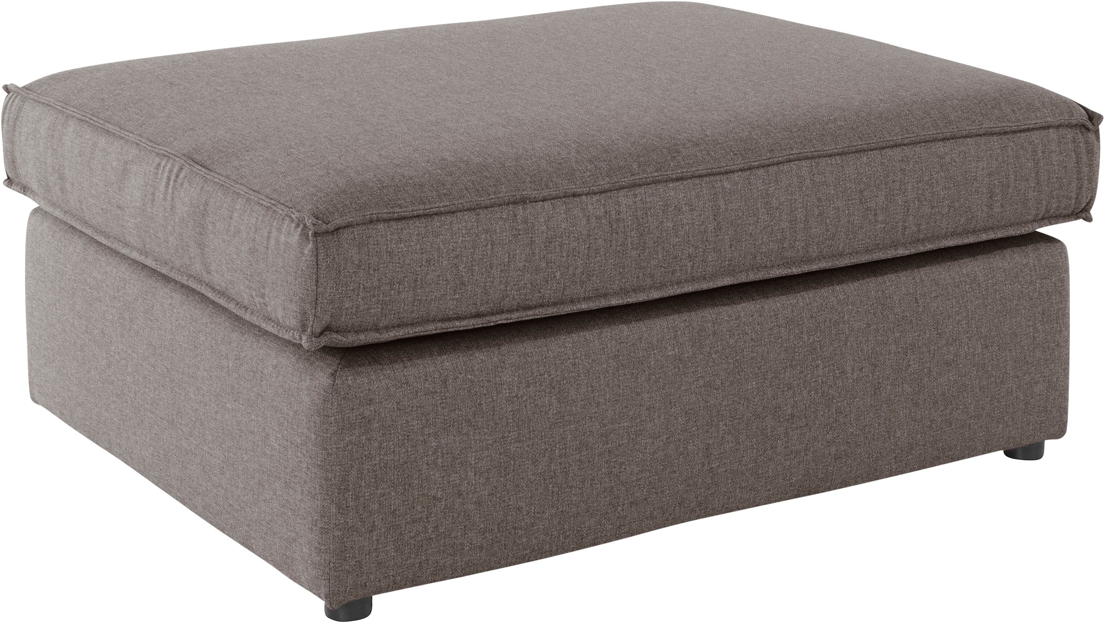 Polsterhocker OTTO HOME "Florid", beige (natur), B:100cm H:43cm T:80cm, Baumwollmix (60% Baumwolle/40% Leinen);Struktur fein (100% Polyester);Samtoptik (100% Polyester);Samtvelours (100% Polyester);Struktur (100% Polyester);Struktur recycelt (100% recycel