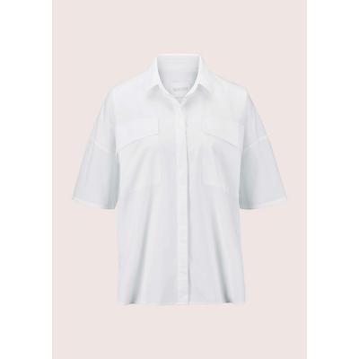 Kurzarmbluse MADELEINE "Hemdbluse Oversize-Hemd aus Baumwolle", Damen, Gr. 34, weiß, Obermaterial: 100% Baumwolle CO., Modern, normal, Blusen