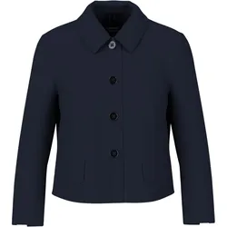Kurze Jacke mit Kentkragen Blau 38