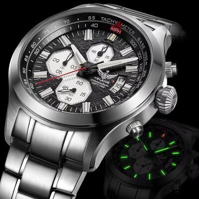 Inspired Finds Yelang 100M Quartz Chronograph Dive Watch For Men black
