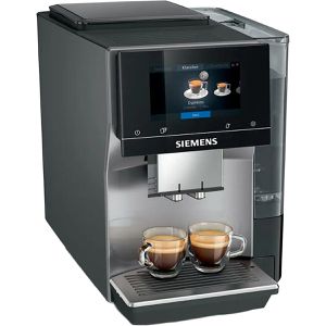 Siemens Kaffeevollautomat EQ.700 classic, TP715D01, grau, mit Milchsystem, 2,4L, Touchscreen & ColdBrew, 36 Getränke